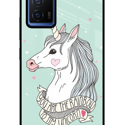 Unicorn Wallpaper Vivo V23E 5G Glass Case Back Cover by Casekaro