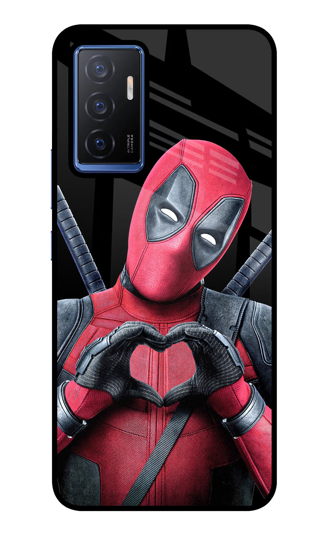 Deadpool Vivo V23E 5G Glass Case Back Cover by Casekaro