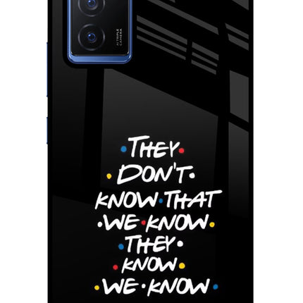 FRIENDS Dialogue Vivo V23E 5G Glass Case Back Cover by Casekaro