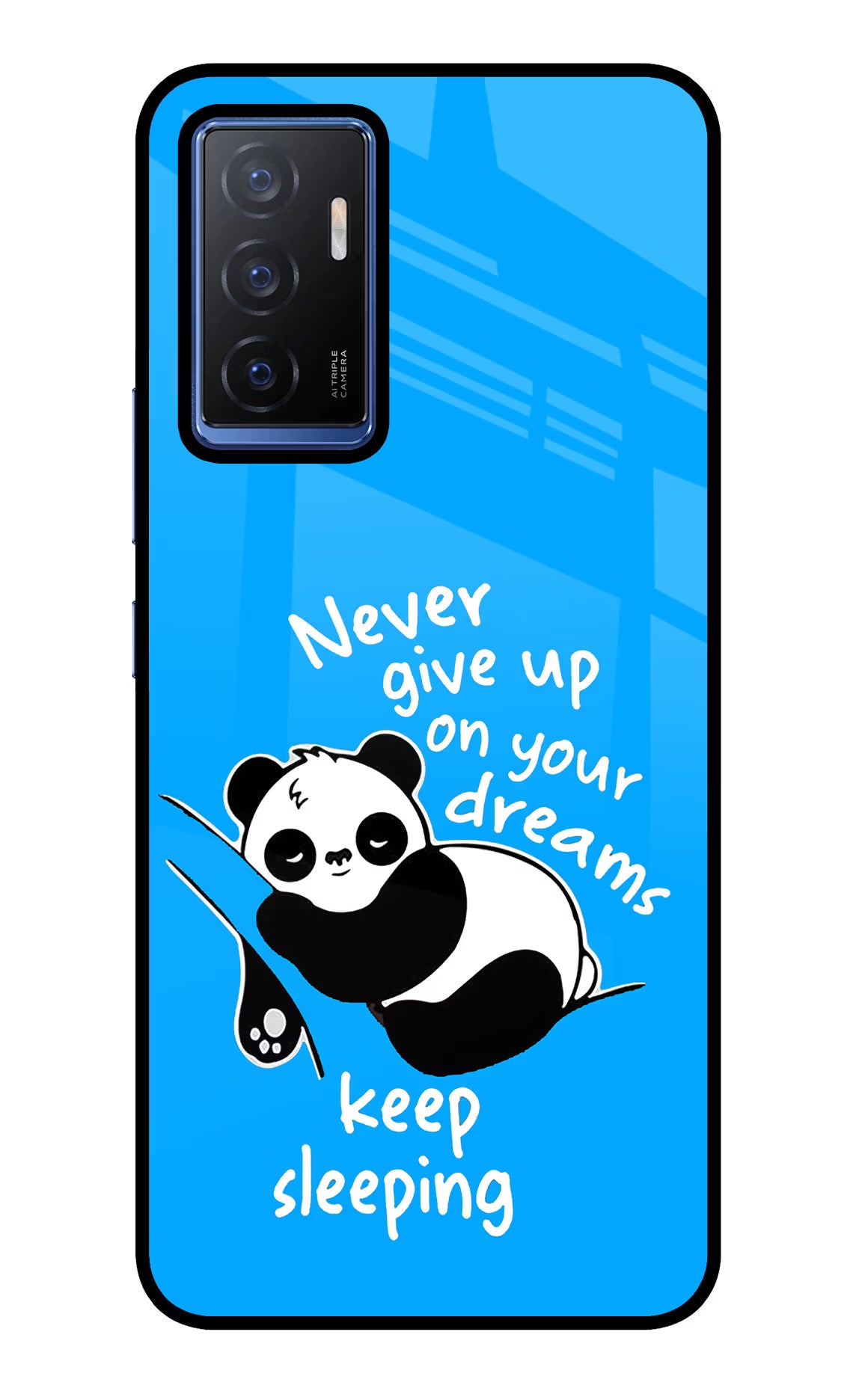 Keep Sleeping Vivo V23E 5G Glass Case Back Cover by Casekaro