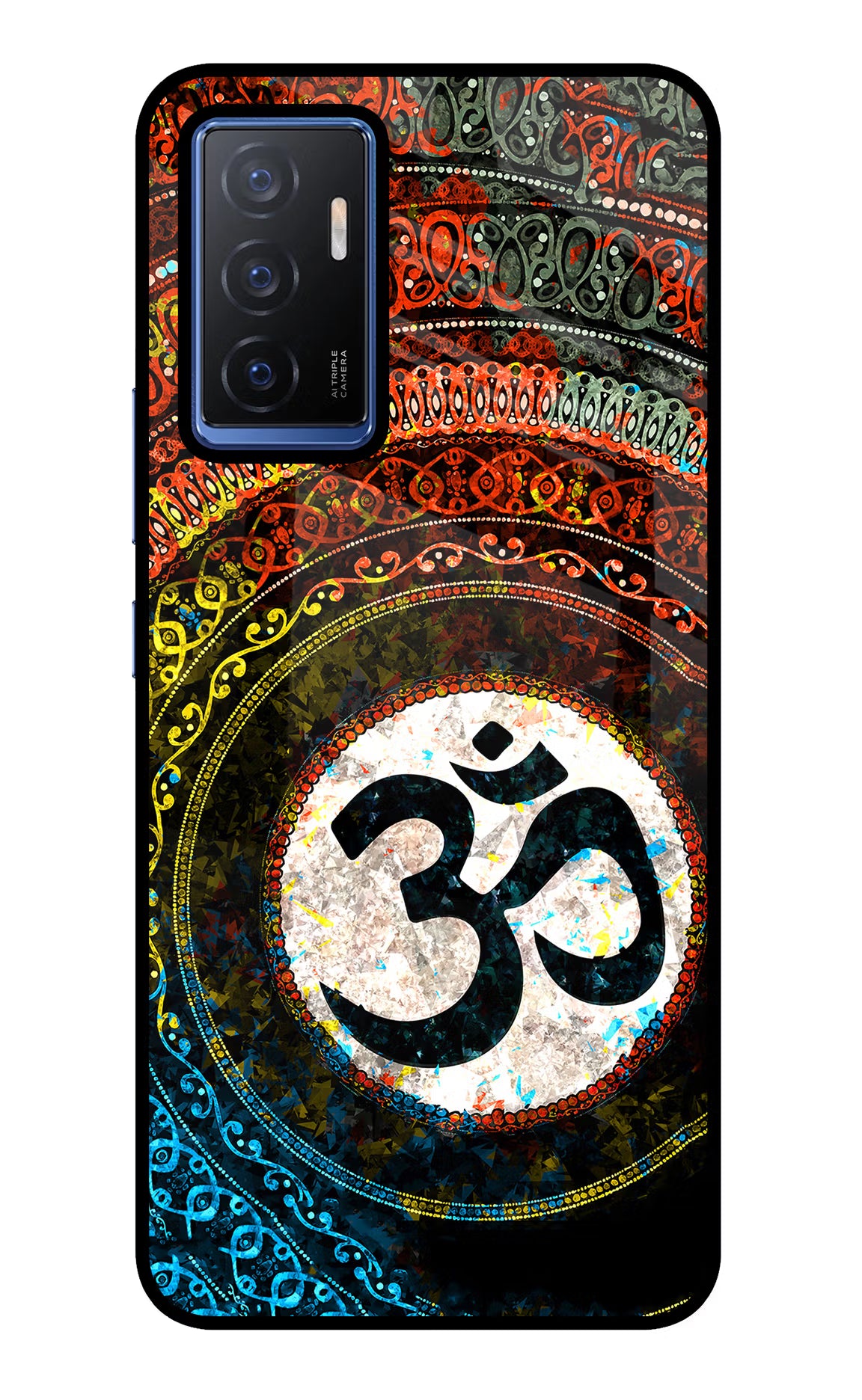 Om Cultural Vivo V23E 5G Glass Case Back Cover by Casekaro