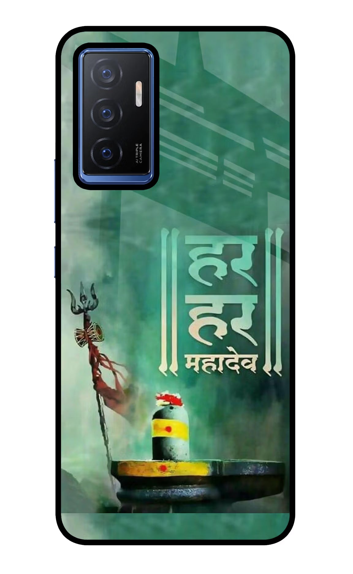Har Har Mahadev Shivling Vivo V23E 5G Glass Case Back Cover by Casekaro