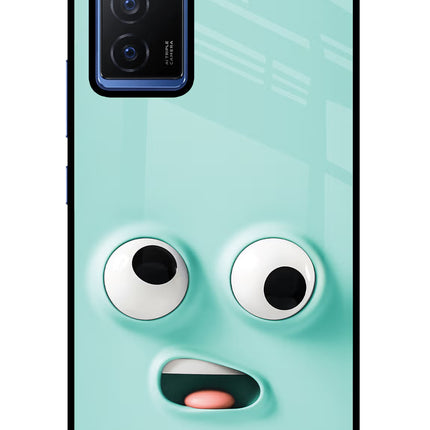 Funny Cartoon Vivo V23E 5G Glass Case Back Cover by Casekaro