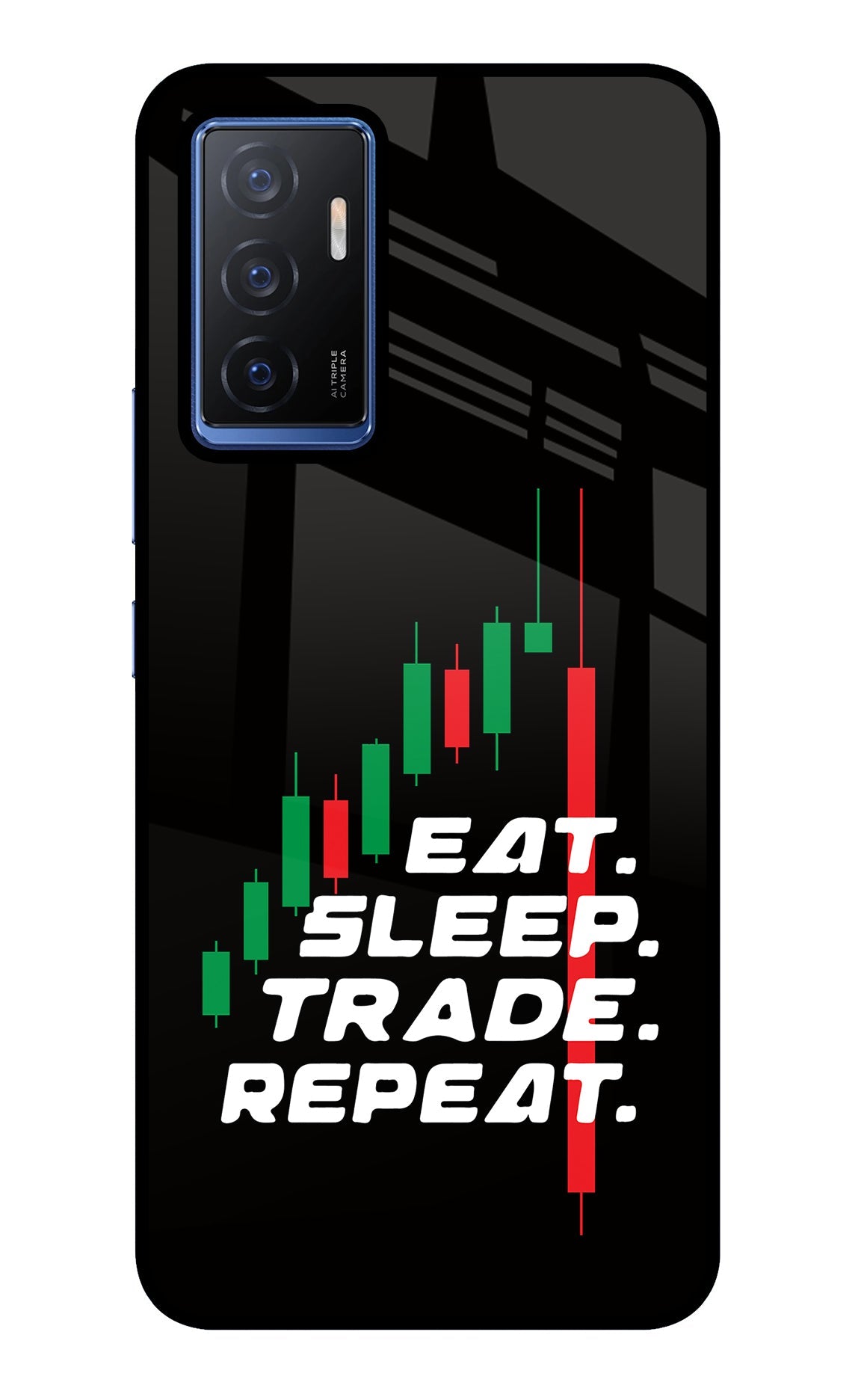 Eat Sleep Trade Repeat Vivo V23E 5G Back Cover