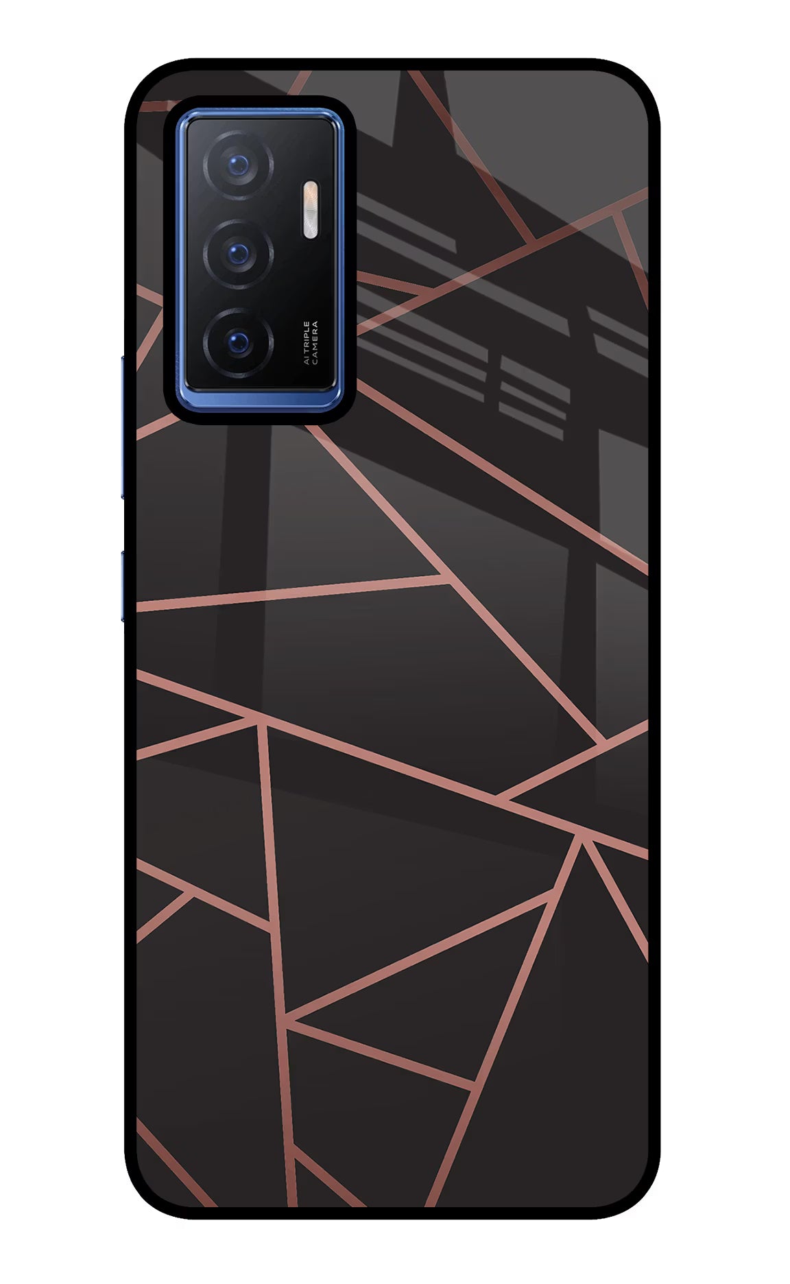 Geometric Pattern Vivo V23E 5G Glass Case Back Cover by Casekaro