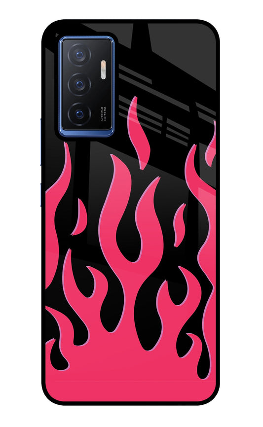 Fire Flames Vivo V23E 5G Glass Case