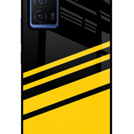 Yellow Shades Vivo V23E 5G Glass Case Back Cover by Casekaro