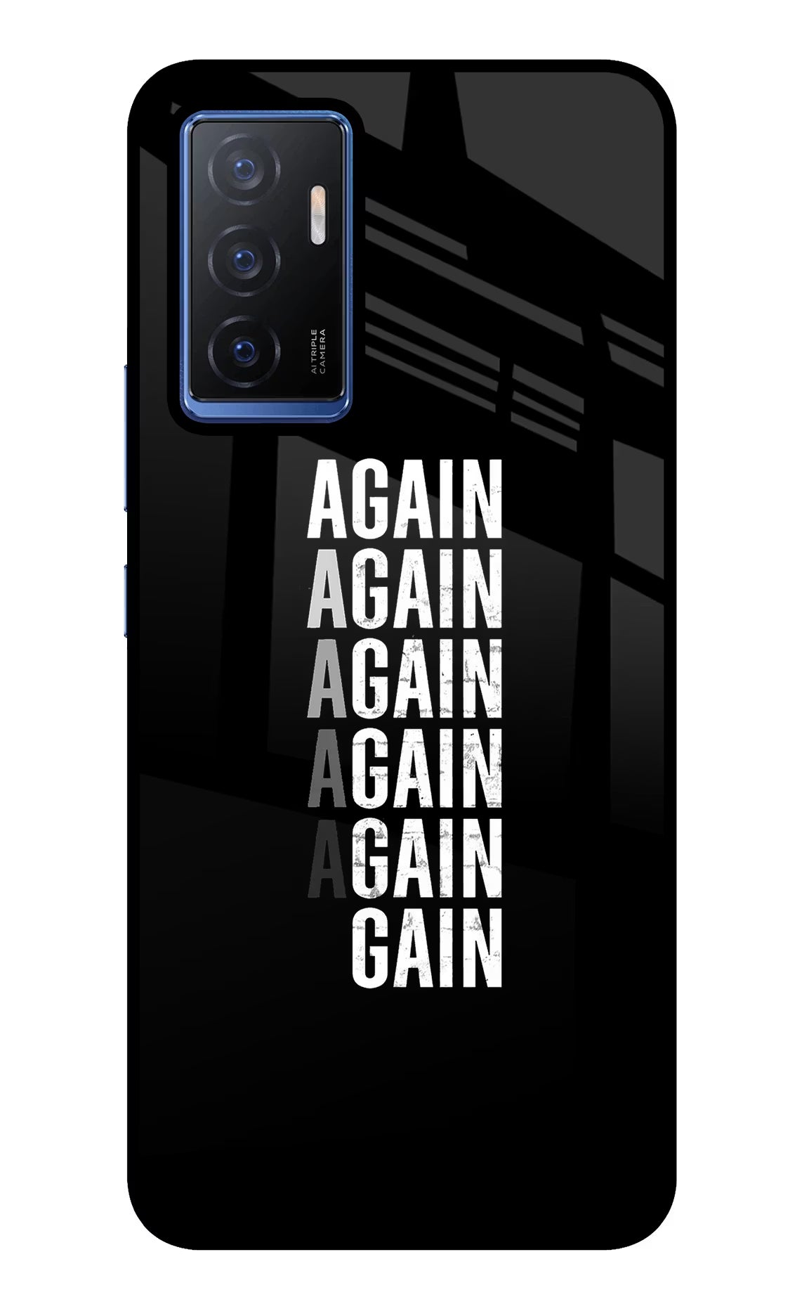 Again Again Gain Vivo V23E 5G Glass Case Back Cover by Casekaro