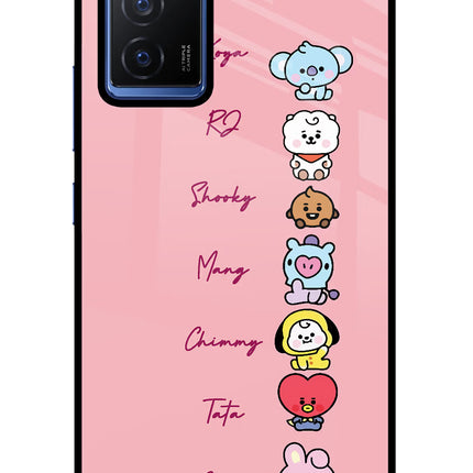 BTS names Vivo V23E 5G Glass Case Back Cover by Casekaro