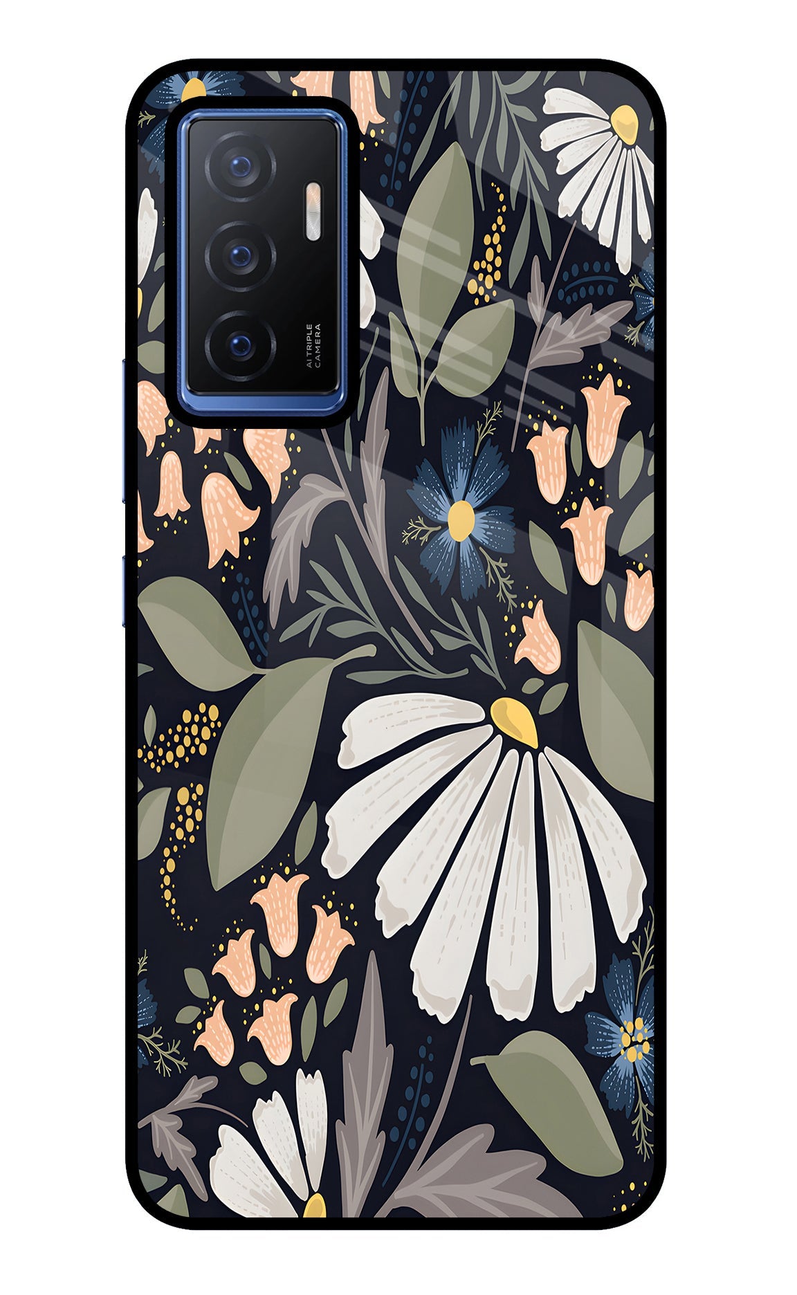 Flowers Art Vivo V23E 5G Back Cover