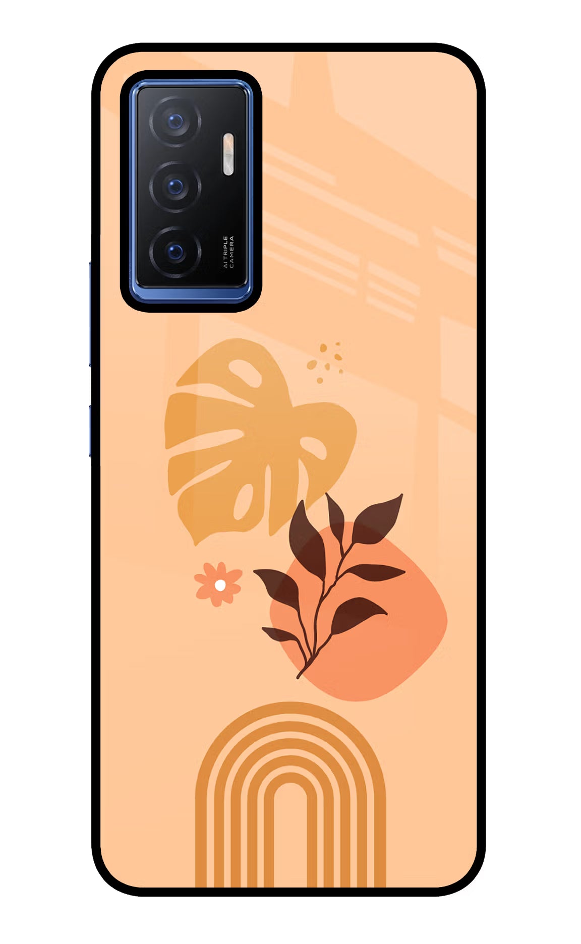 Bohemian Art Vivo V23E 5G Glass Case Back Cover by Casekaro