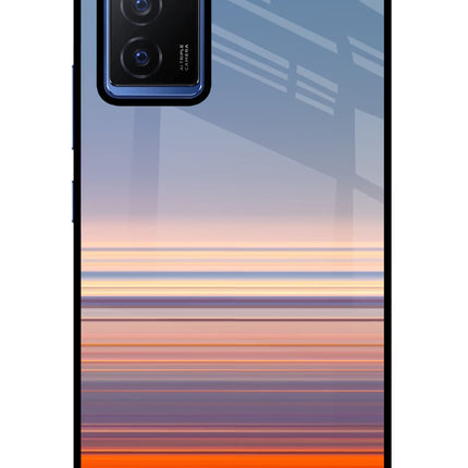 Morning Colors Vivo V23E 5G Glass Case Back Cover by Casekaro