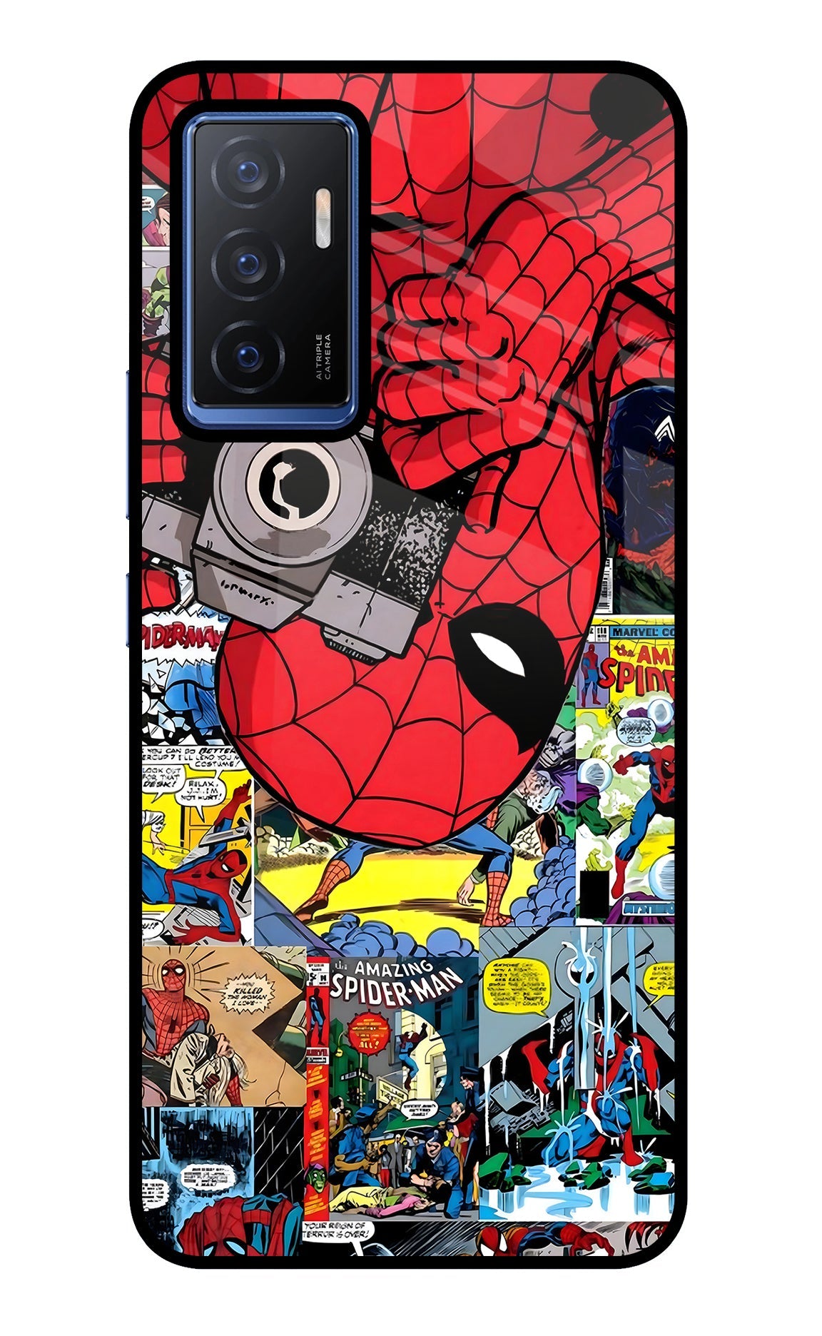 Spider Man Vivo V23E 5G Glass Case