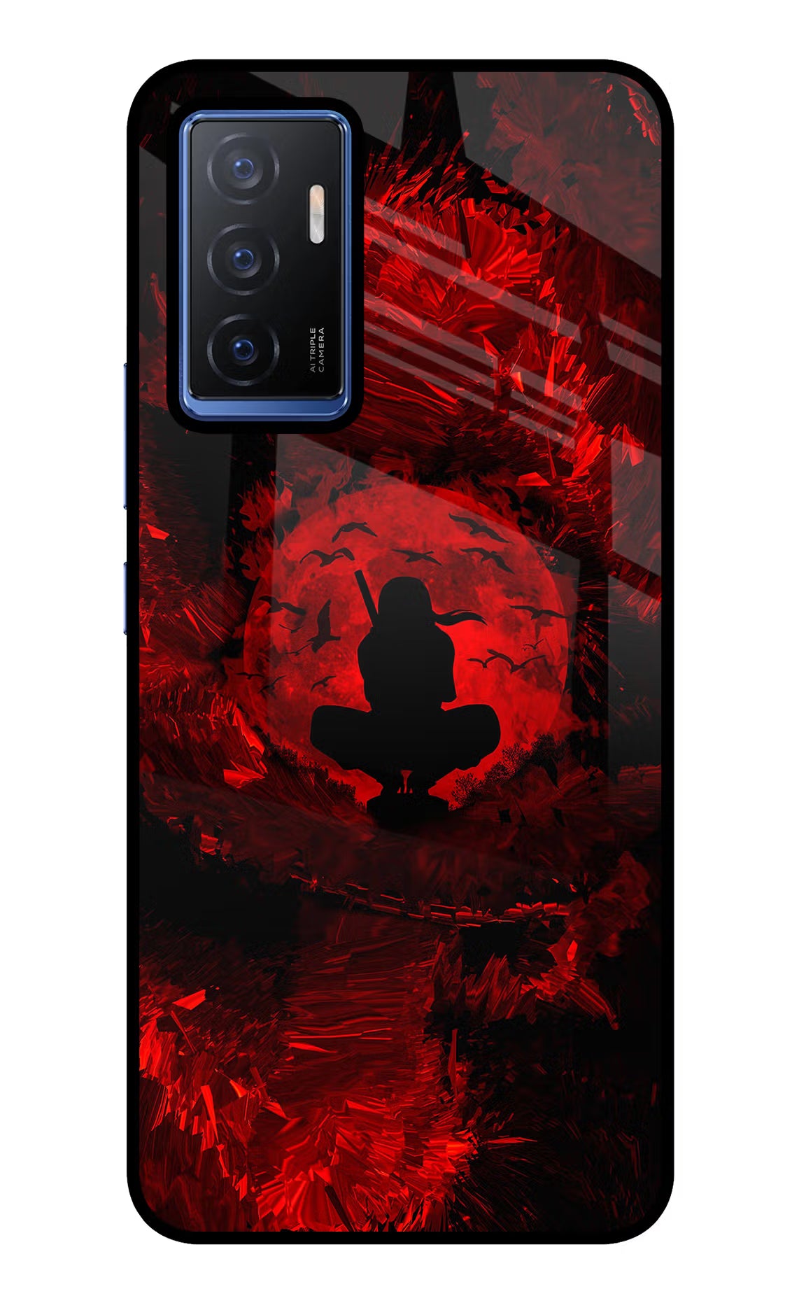 Itachi Uchiha Vivo V23E 5G Glass Case Back Cover by Casekaro