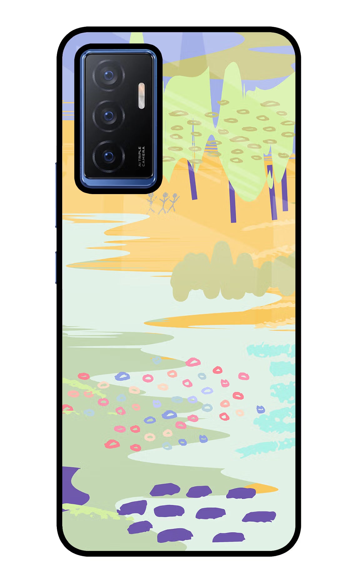 Scenery Vivo V23E 5G Glass Case Back Cover by Casekaro