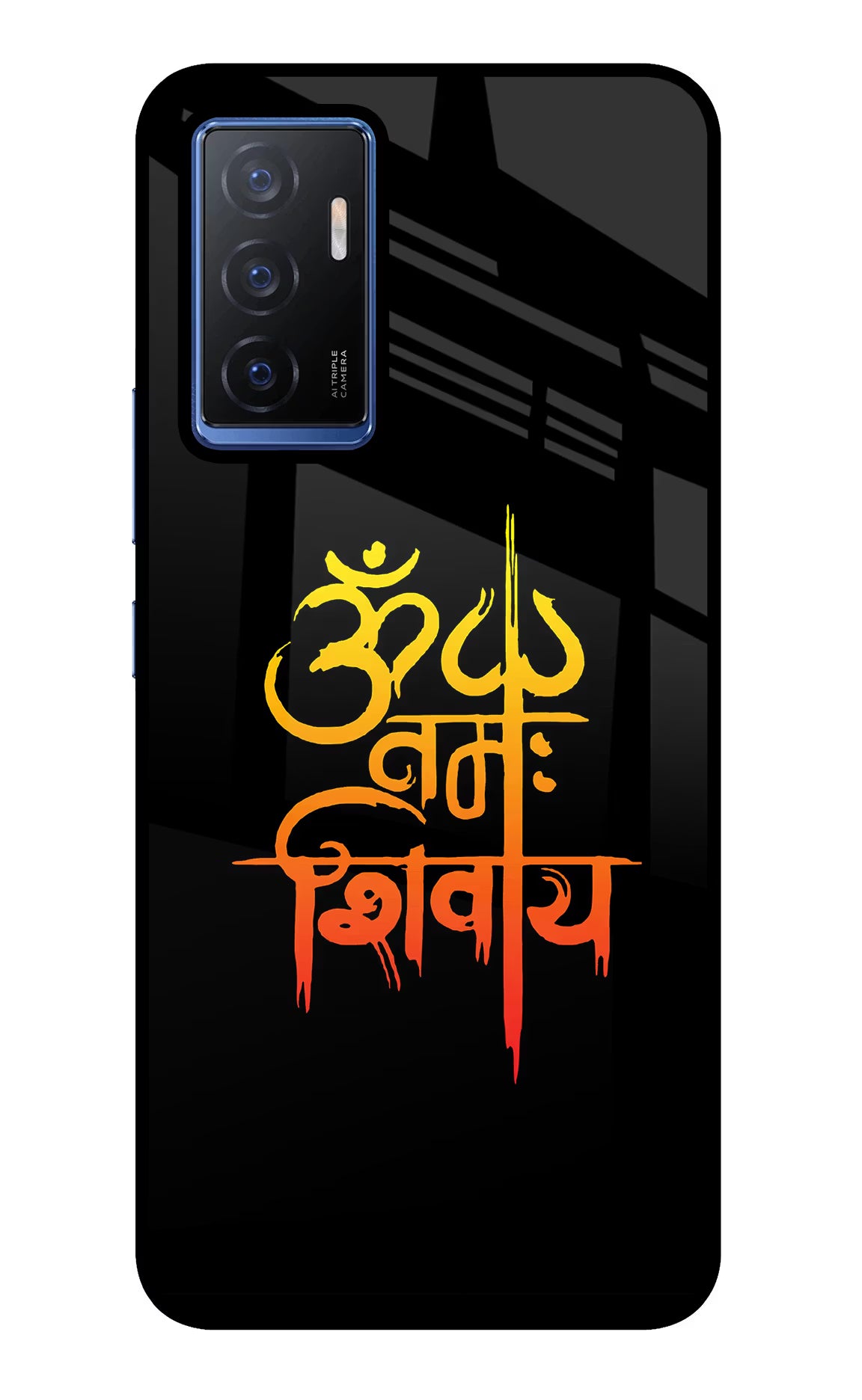 Om Namah Shivay Vivo V23E 5G Glass Case Back Cover by Casekaro