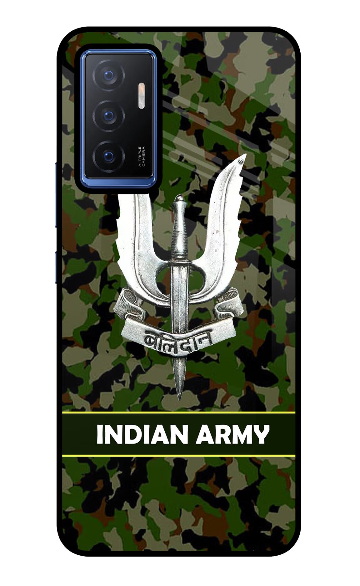 Balidan Indian Logo Vivo V23E 5G Glass Case Back Cover by Casekaro