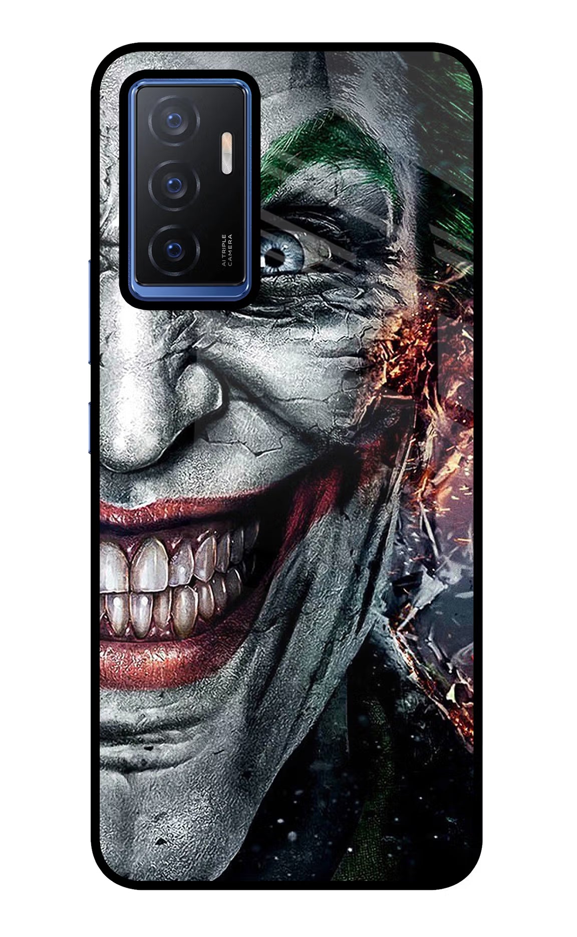 Joker Cam Vivo V23E 5G Glass Case Back Cover by Casekaro