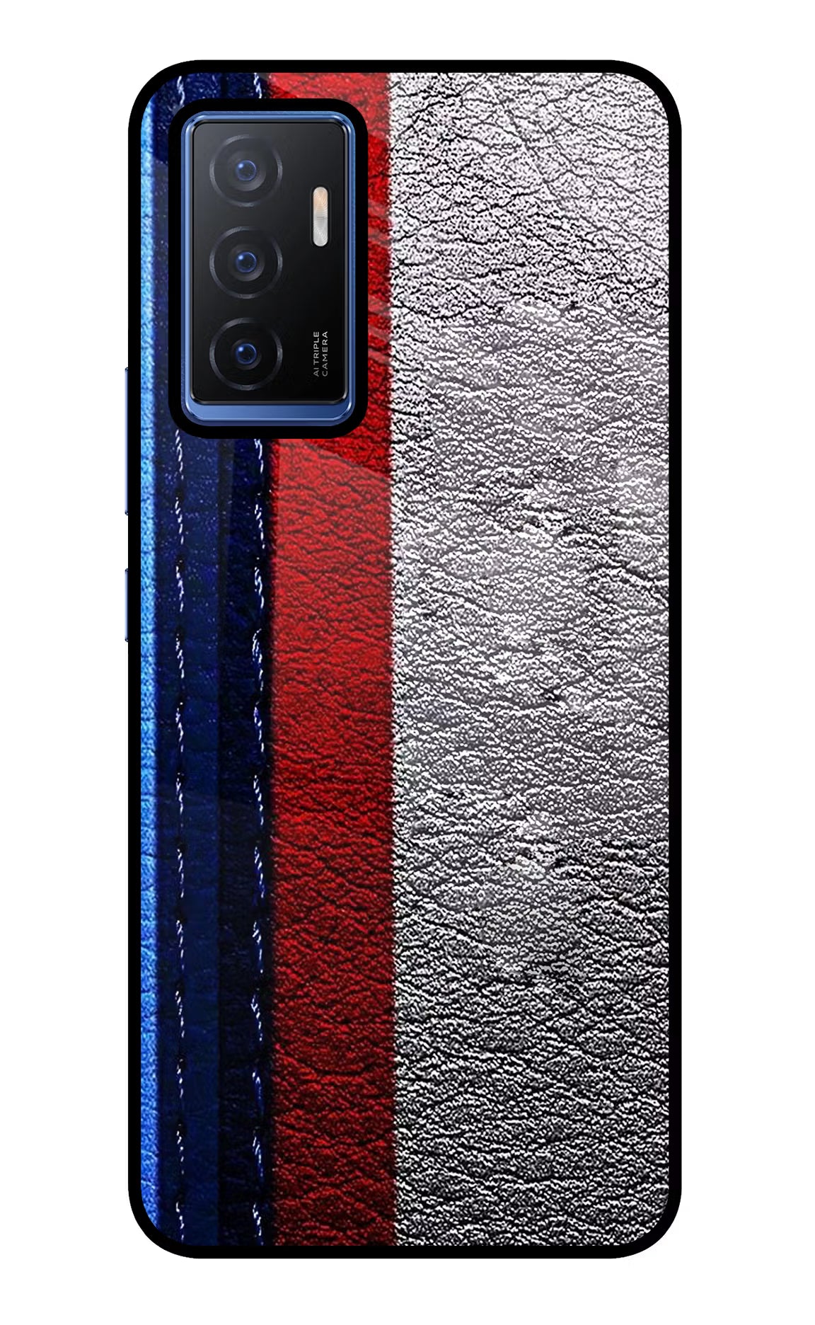 BMW Stripes Vivo V23E 5G Glass Case Back Cover by Casekaro