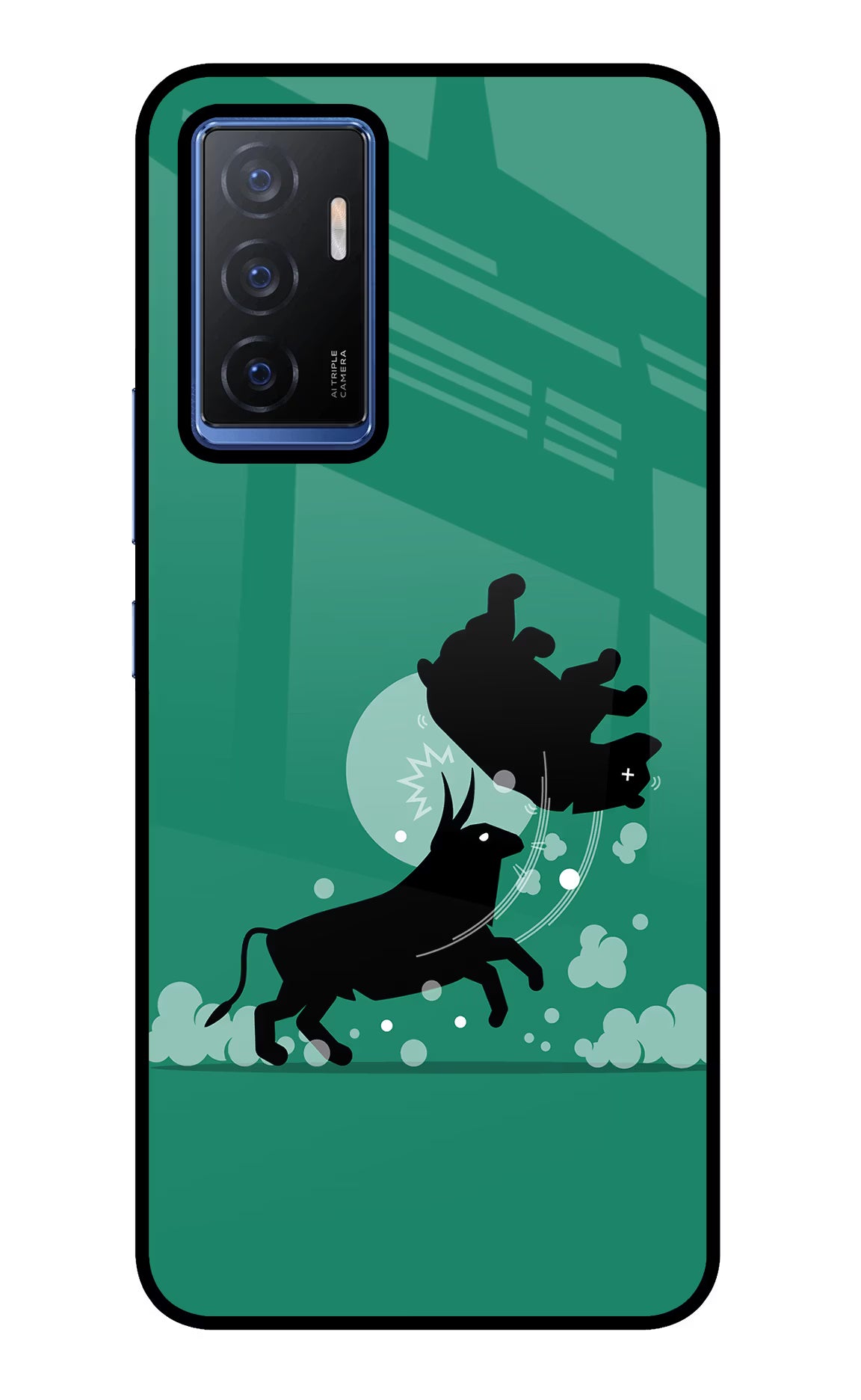 Bull Conqueror Vivo V23E 5G Glass Case