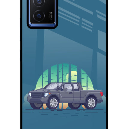 Retro Garage Vibe Vivo V23E 5G Glass Case