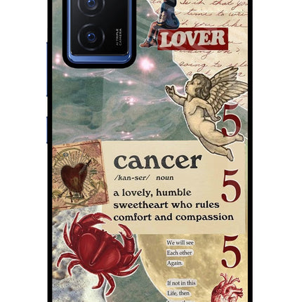 Cancer Zodiac Vivo V23E 5G Glass Case