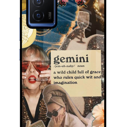 Gemini Zodiac Vivo V23E 5G Glass Case