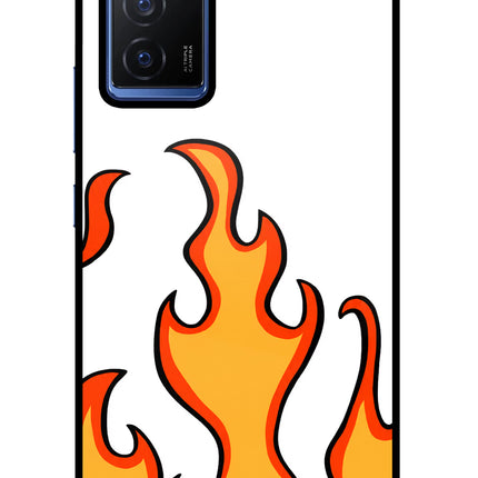 Fired Up – White Vivo V23E 5G Glass Case
