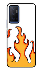 Fired Up – White Vivo V23E 5G Glass Case