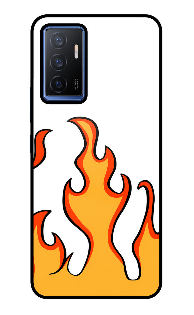 Fired Up – White Vivo V23E 5G Glass Case
