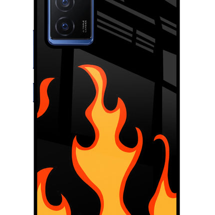 Fired Up – Black Vivo V23E 5G Glass Case