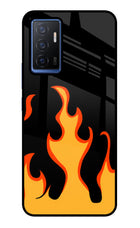 Fired Up – Black Vivo V23E 5G Glass Case