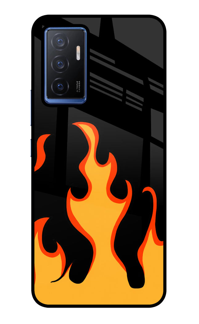 Fired Up – Black Vivo V23E 5G Glass Case