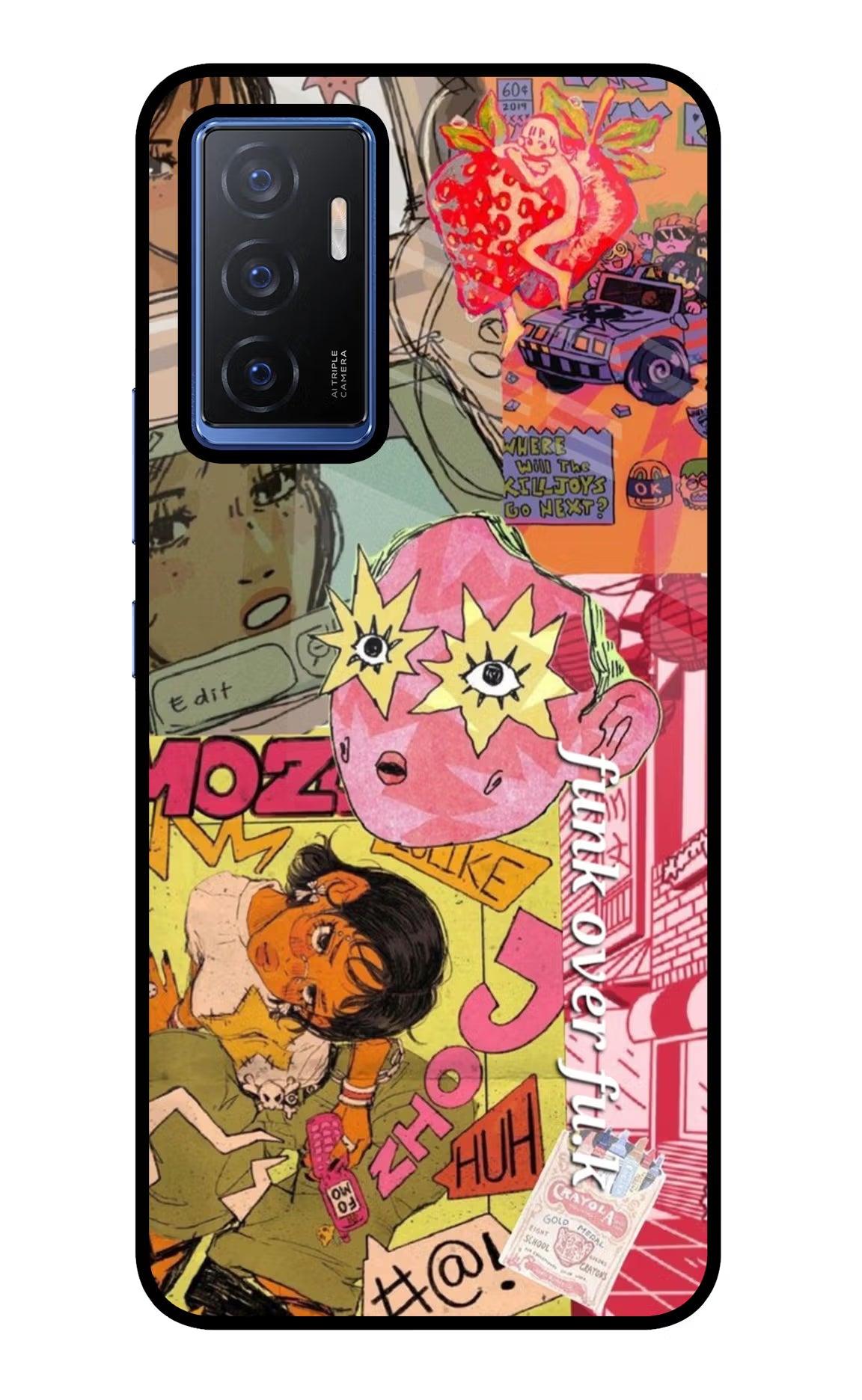 Funkover Vivo V23E 5G Glass Case Back Cover by Casekaro