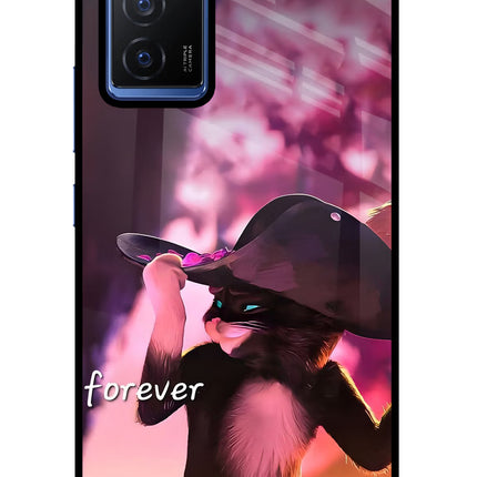 Forever Cat Vivo V23E 5G Glass Case