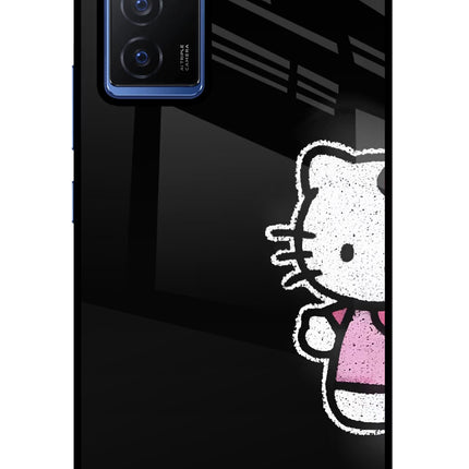 Kitty Charm Vivo V23E 5G Glass Case