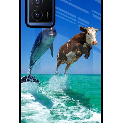 Dolphin vs Cow Vivo V23E 5G Glass Case