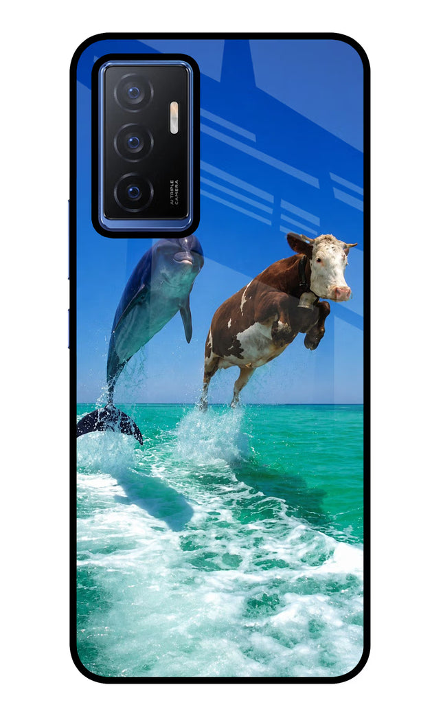 Dolphin vs Cow Vivo V23E 5G Glass Case