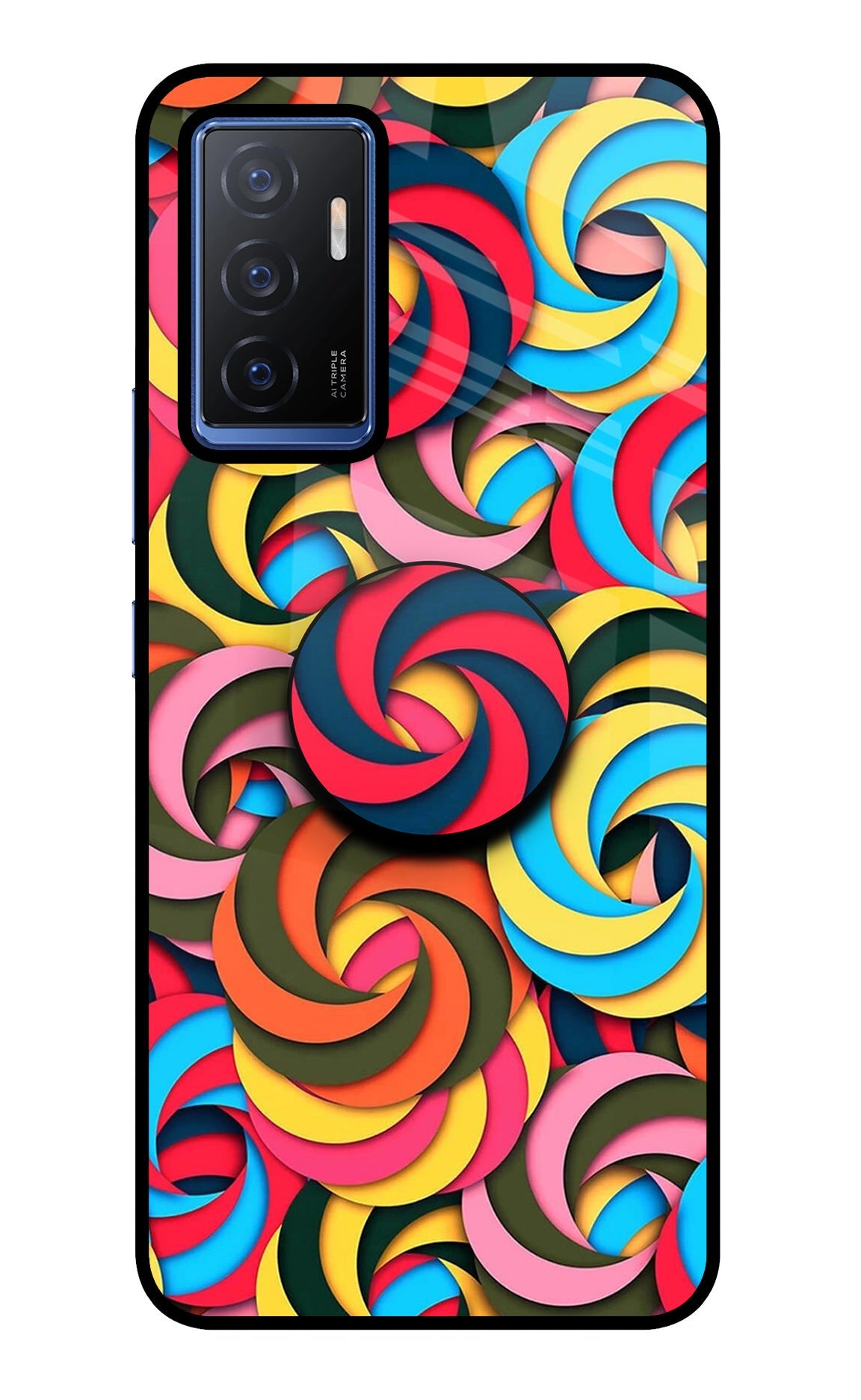 Spiral Pattern Vivo V23E 5G Pop Case