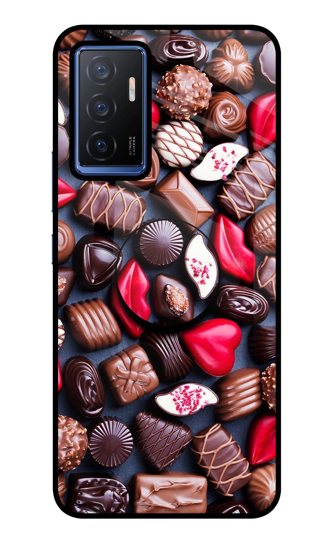 Chocolates Vivo V23E 5G Glass Case