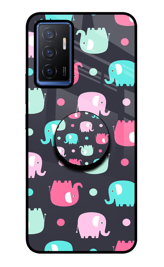 Baby Elephants Vivo V23E 5G Glass Case