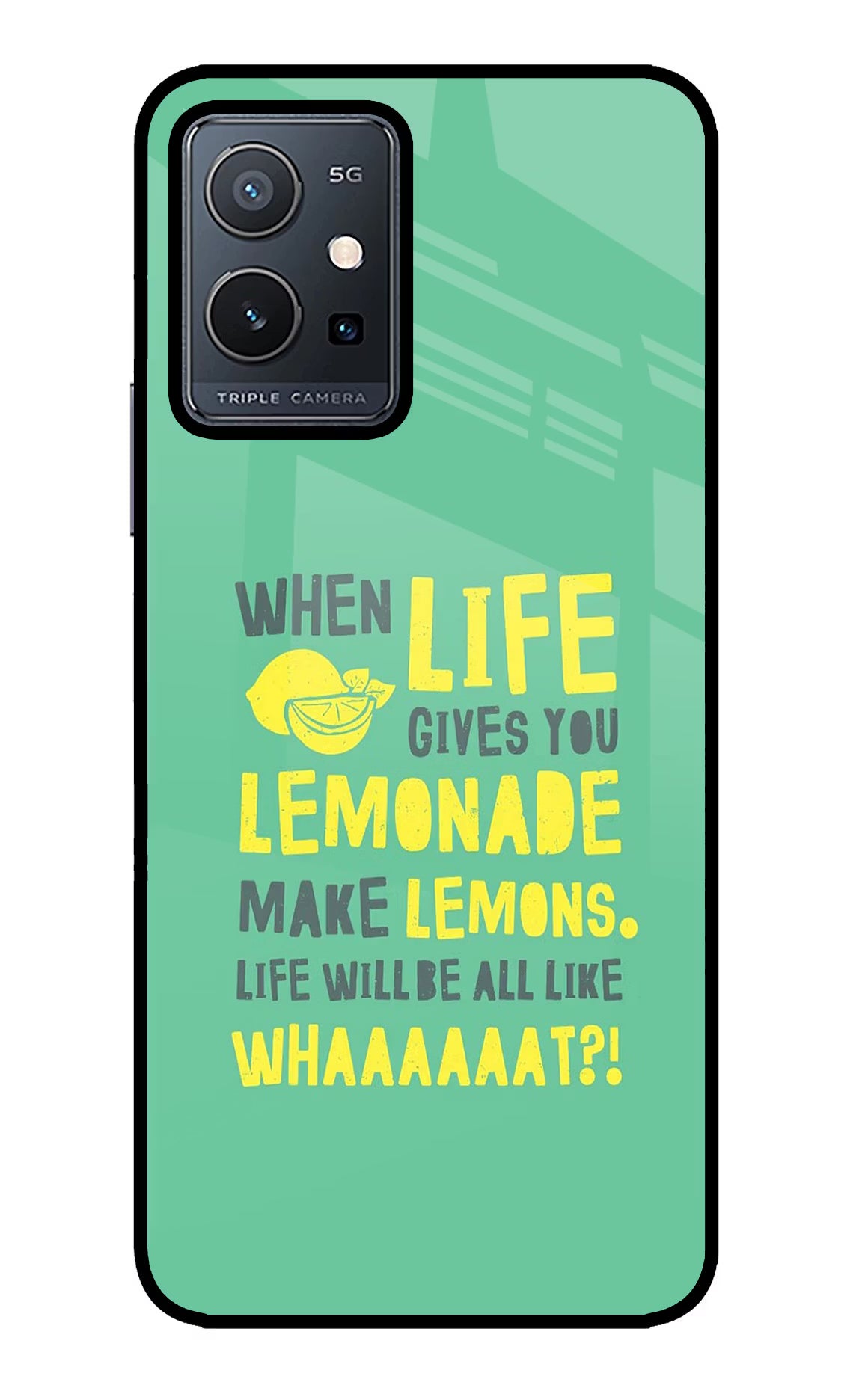 Quote Vivo Y75 5G/Vivo T1 5G Glass Case Back Cover by Casekaro