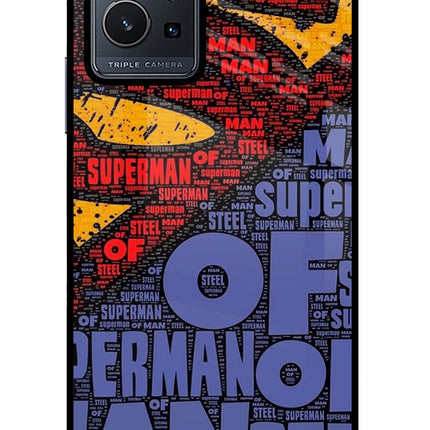 Superman Vivo Y75 5G/Vivo T1 5G Glass Case Back Cover by Casekaro