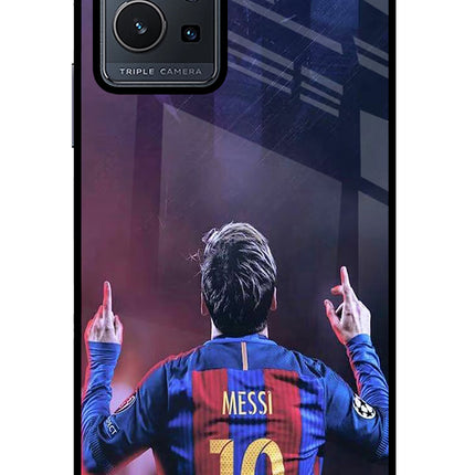 Messi Vivo Y75 5G/Vivo T1 5G Glass Case Back Cover by Casekaro