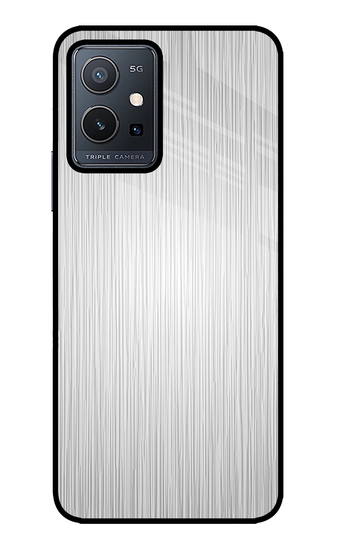 Wooden Grey Texture Vivo Y75 5G/Vivo T1 5G Glass Case