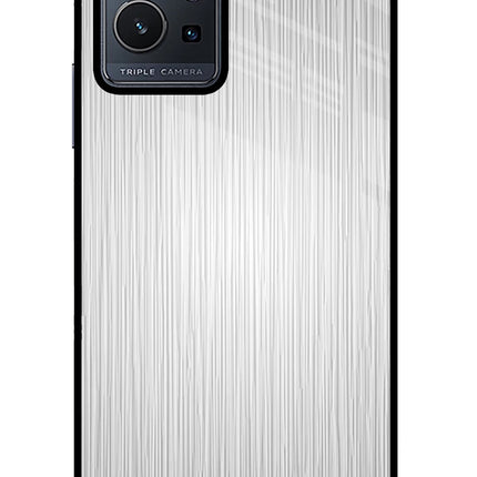 Wooden Grey Texture Vivo Y75 5G/Vivo T1 5G Glass Case Back Cover by Casekaro