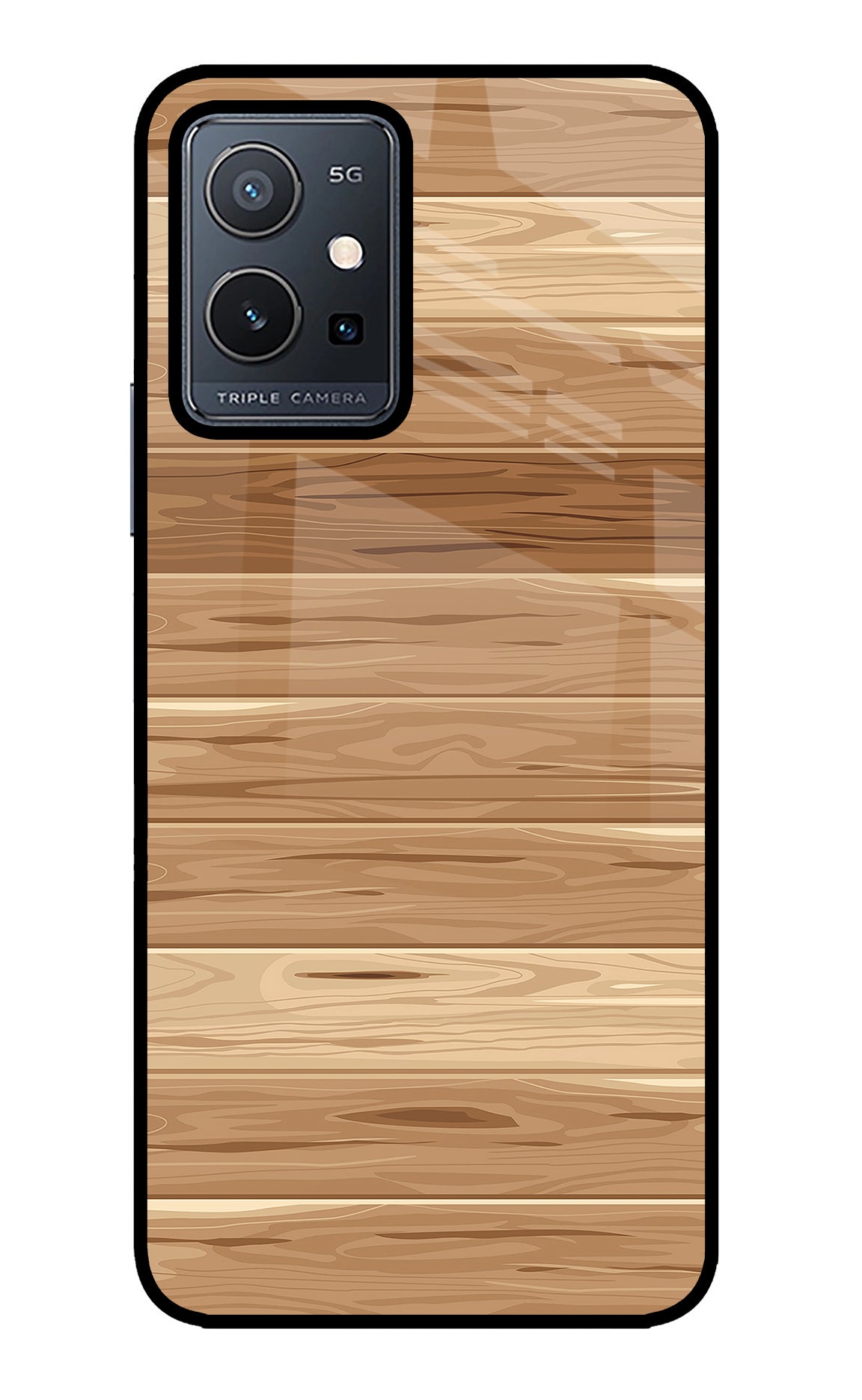 Wooden Vector Vivo Y75 5G/Vivo T1 5G Back Cover