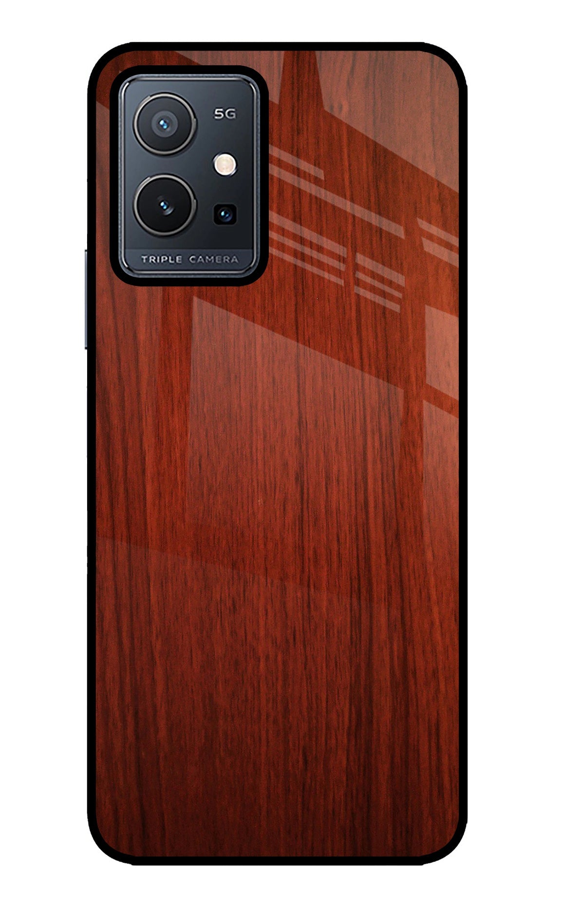 Wooden Plain Pattern Vivo Y75 5G/Vivo T1 5G Back Cover