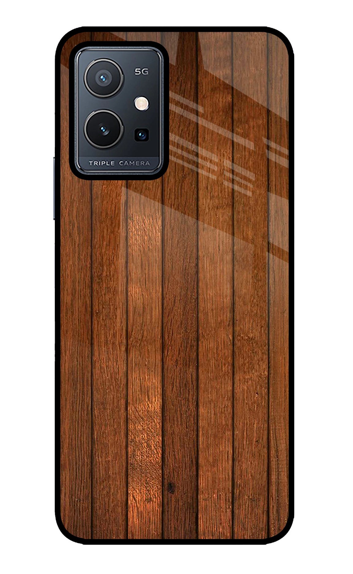 Wooden Artwork Bands Vivo Y75 5G/Vivo T1 5G Back Cover