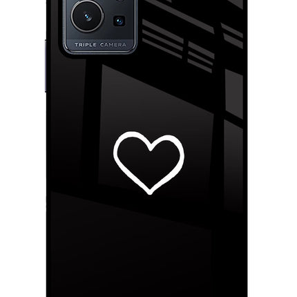 Heart Vivo Y75 5G/Vivo T1 5G Glass Case Back Cover by Casekaro